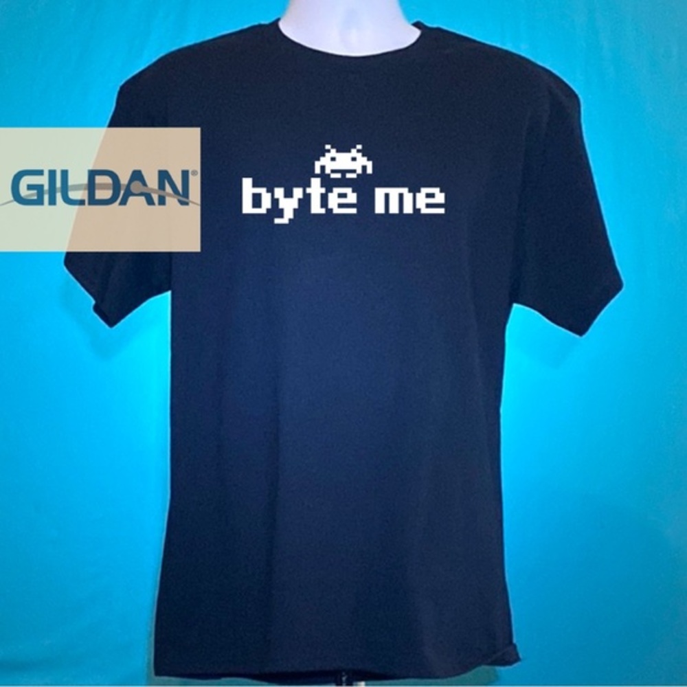 NEW TSHIRT Byte Me Bite Me Tee t-shirt Black
